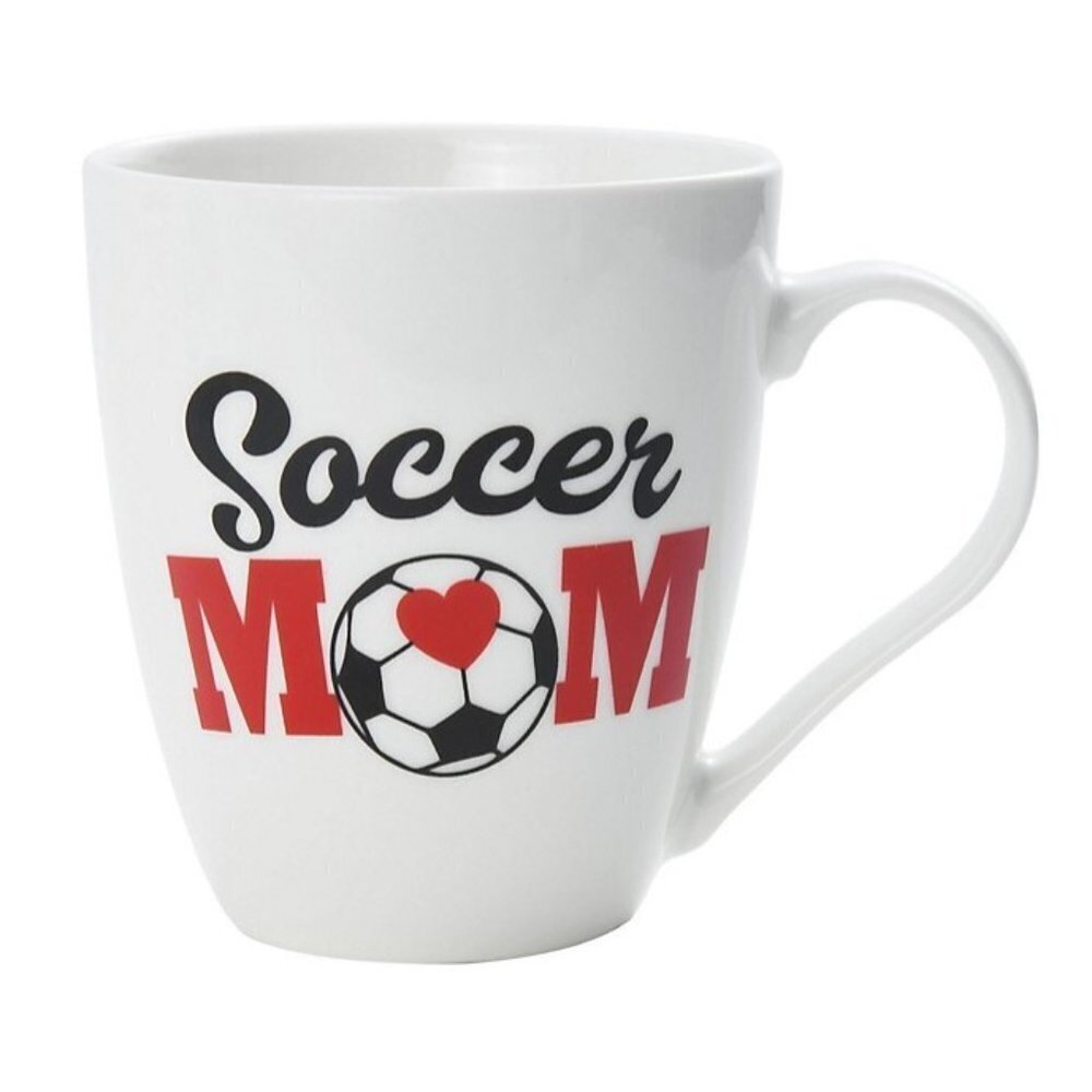 NEW Pfaltzgraff Soccer Mom Porcelain Barrel Mug